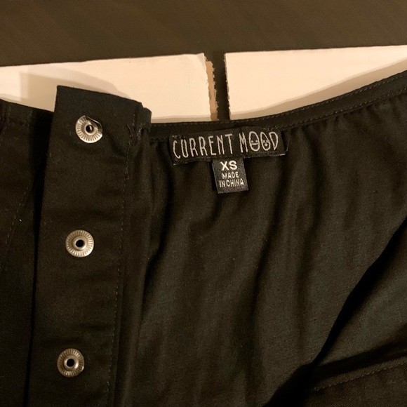 Dolls Kill Current Mood black pleated button mini skirt size XS - Picture 7 of 7